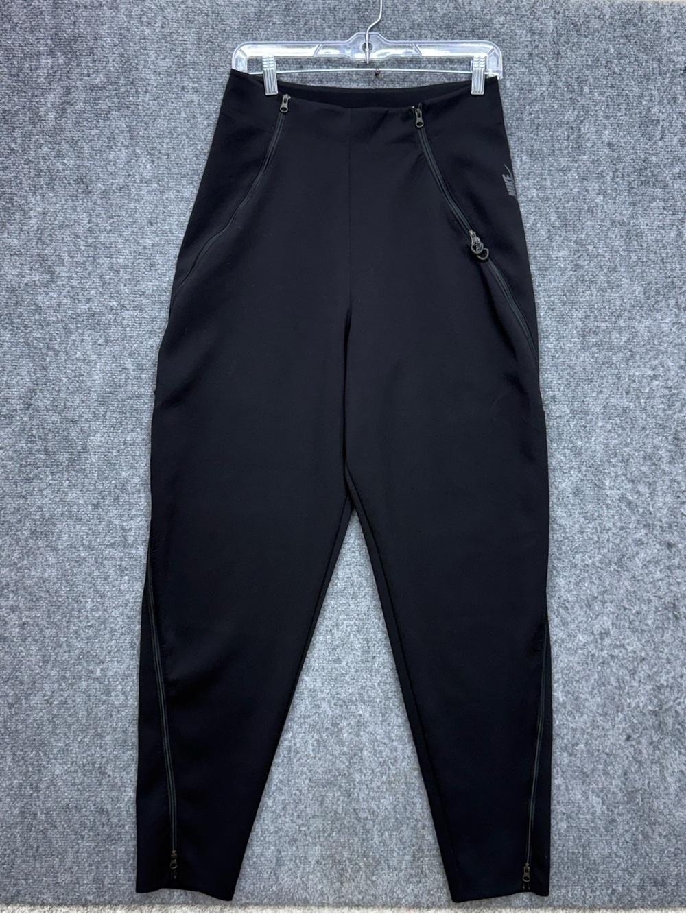 NIKE CITY READY TROUSERS PANTS WOMEN'S SIZE MEDIUM BLACK ZIPPER LEGS DRI-FIT